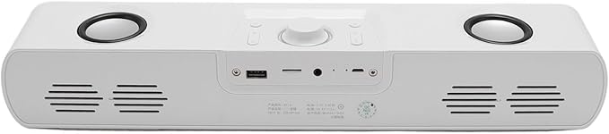 GOWENIC Computer Speaker Bluetooth Computer Speaker for Laptop Support USB AUX Sound with Alarm Clock FM Radiofor Computer Desktop PC Laptop (White)