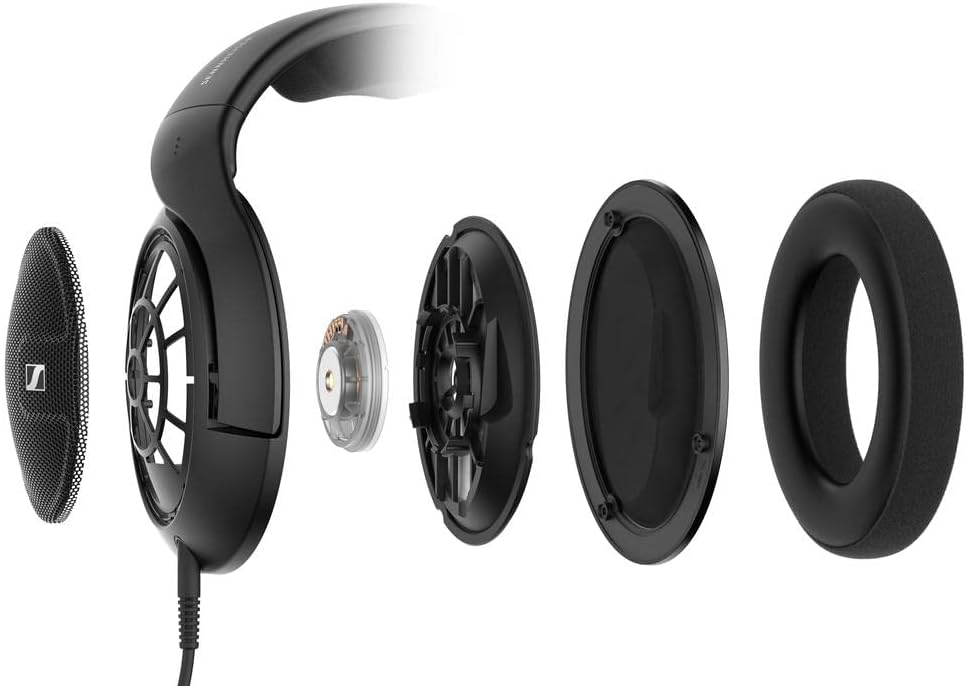 Sennheiser HD 560 S Over-The-Ear Audiophile Headphones - Neutral Frequency Response, E.A.R. Technology for Wide Sound Field, Open-Back Earcups, Detachable Cable, (Black) (HD 560S)