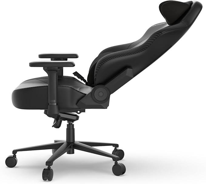 DXRacer Craft L Video Gaming Chair for Adults Ergonomic Office Reclining Computer Chair with Magnetic Head Pillow and Lumbar Support Racing Style Height Adjustable (EPU Leatherette Black)