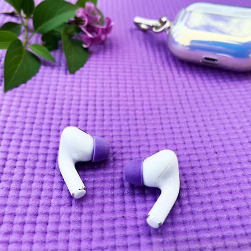 Comply Memory Foam Replacement Earbud Tips for Apple AirPods Pro 1 & 2 | Ultimate Comfort, Secure Fit, Superior Noise Isolation | Anti Slip, Prevent from Falling Out | Purple, Small (3 Pairs)