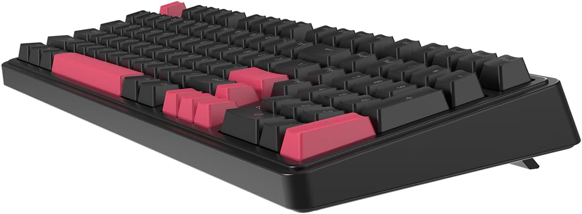 FIRSTBLOOD ONLY GAME. AK980 Wired Mechanical Keyboard, 101Keys Full Layout, Gasket Mount, Hot-Swappable USB Gaming Keyboard with Red Switches, Anti-Ghosting, Black-Red