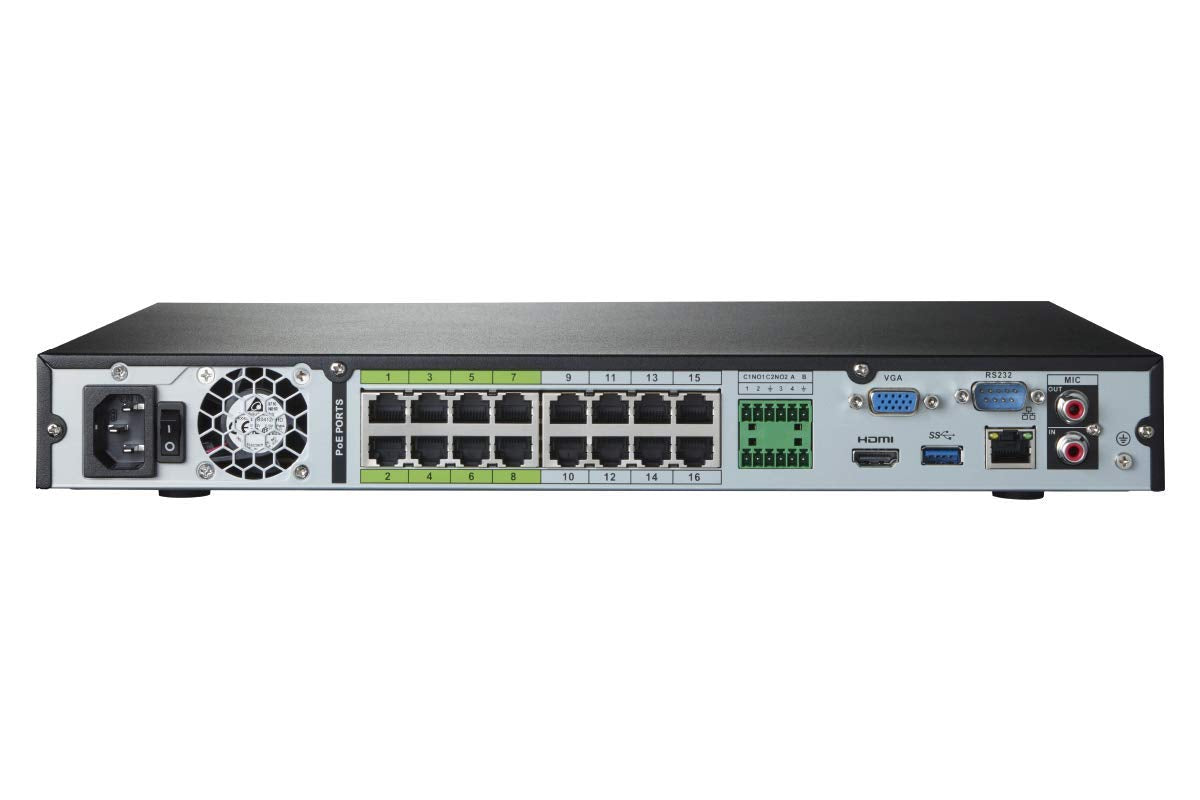 32-Channel NVR System with 4K (8MP) IP Dome Cameras with Listen-In Audio 32