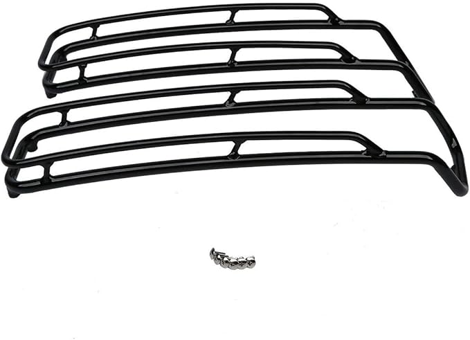 Black Top Hard Saddlebags Lids Rack Rail Guards Iron Saddlebag Guard-Type BTHSLRRGFFHT1 Compatible with Harley Davidson