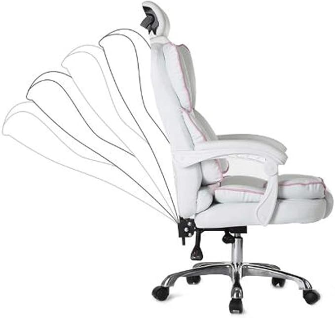 YYDS Chair Reclining Esports Chair Office Boss Chair Luxury Ergonomic Computer Gaming Chair Household Armchair with Footrest Ergonomically (Color : Pink Size : Aluminum Alloy feet)