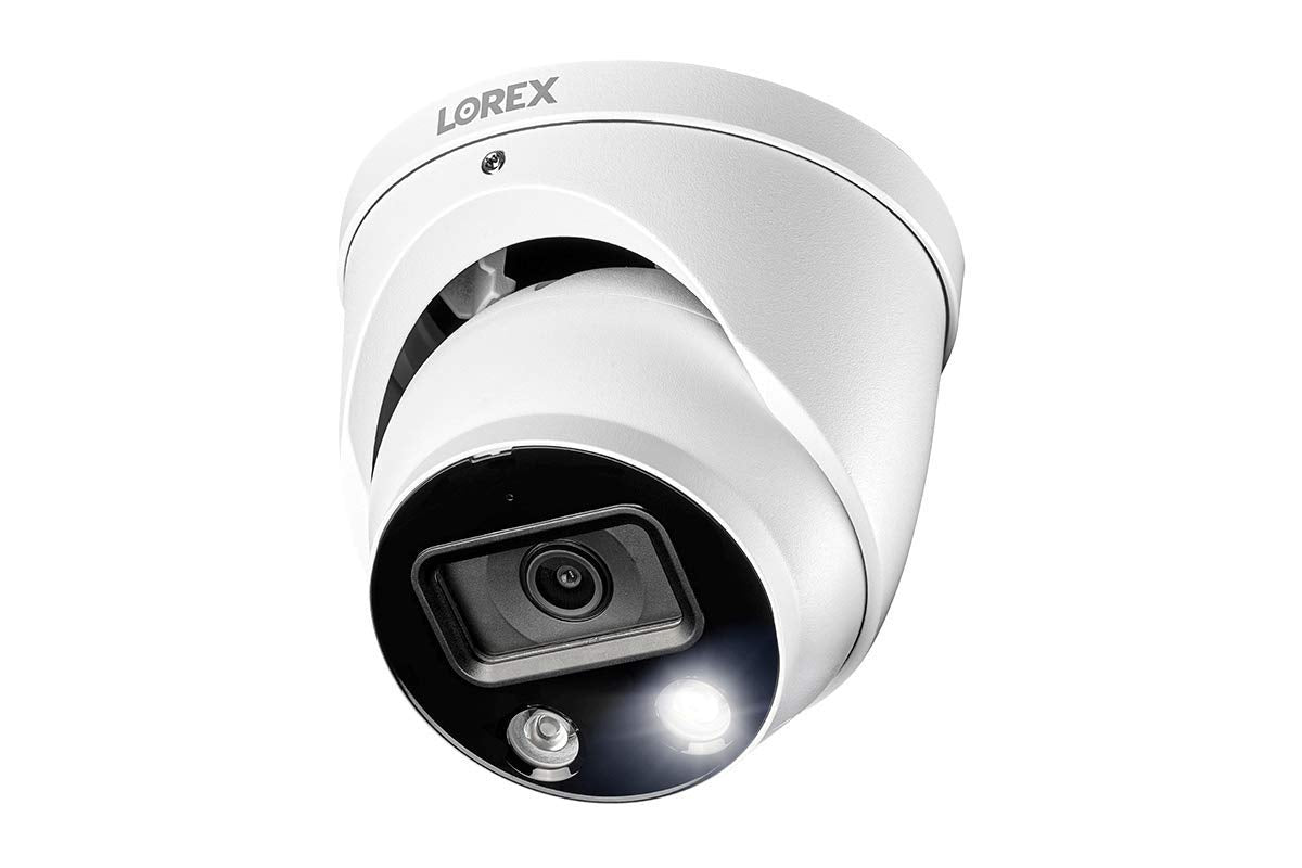 Lorex 4K Security Camera System, Ultra HD IP Indoor/Outdoor Wired POE Metal Dome Cameras and Smart Motion Detection, Active Deterrence Video