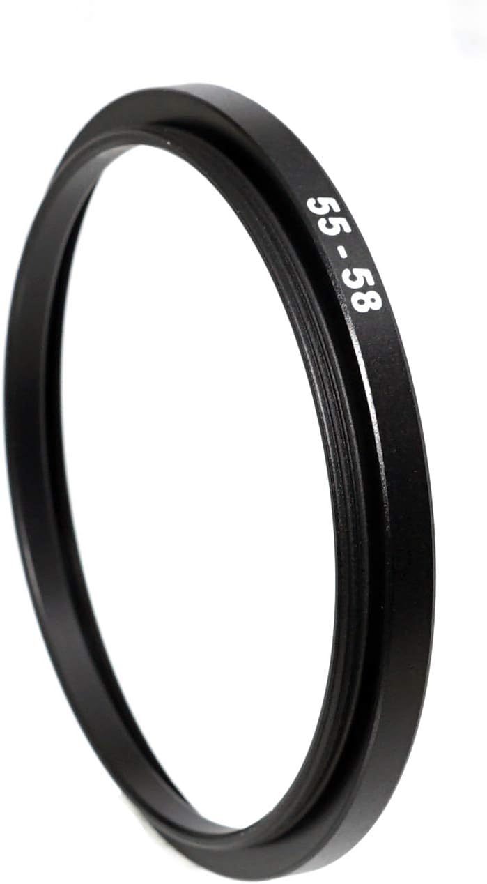 (2 Pcs) 55-58MM Step-Up Ring Adapter, 55mm to 58mm for DSLR Camera Lens and Filters