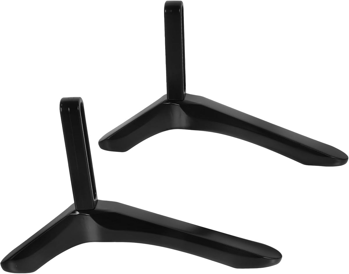 Abaodam Tv Stand Replacement Base with Screws Black Tv Holder Pedestal Feet Tabletop Support Compatible with LCD LED