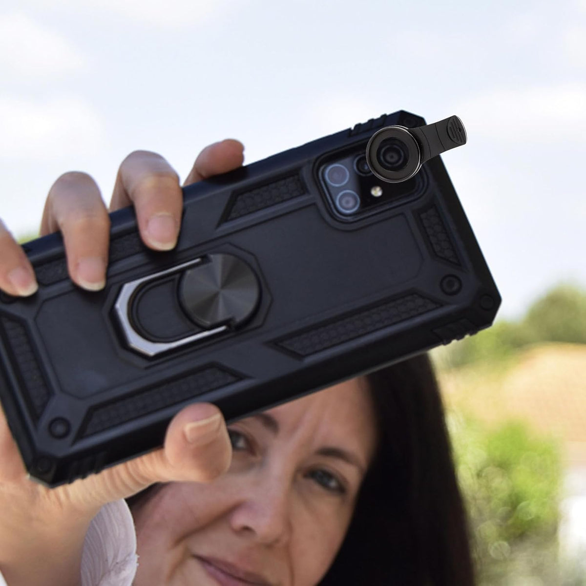 Phone Lens : 37mm 15X Macro Lens for Phone Camera Clip-on Magnifying for Close-up Photography (Black)