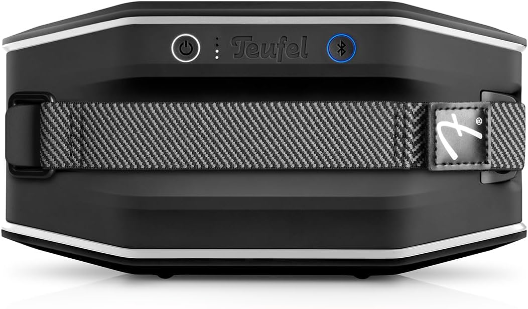 Fender x Teufel ROCKSTER GO 2 Portable Bluetooth Speaker – Powerful Sound, Rugged, Waterproof, 28 Hour Battery, Carrying Strap for Outdoors and Travel