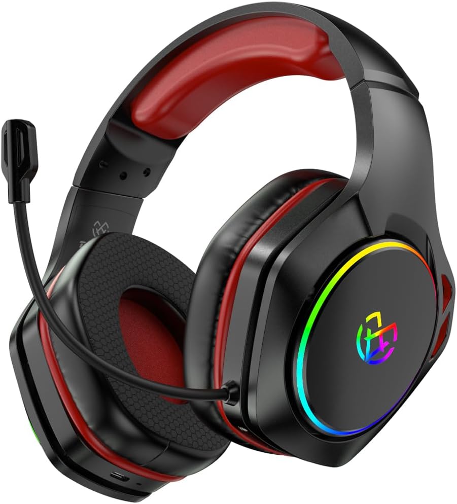 Wireless Gaming Headset 2.4 GHz for Ps5/Ps4/PC, 40 Hr Battery, Lossless Audio Bluetooth 5.3 Wireless Gaming Headphones, Ultra-Stable Connection, Noise-canceling Mic—Compatible with Switch/Mac/Phone