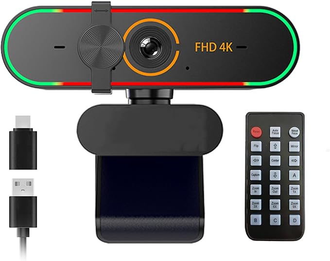 Webcam for Windows 10with Microphone &amp Privacy Cover &amp Plug&ampPlayWorks Zoom/Teams/Skype/Google Meet