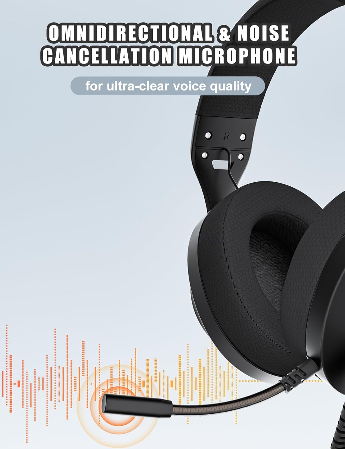 S30 Gaming Headset with Microphone,198g Lightweight Design, Wired Gaming Headphones for Xbox, Xbox Series X|S, PS5, PS4, Switch, PC, Noise Cancelling Mic, Soft Earmuffs (Black)