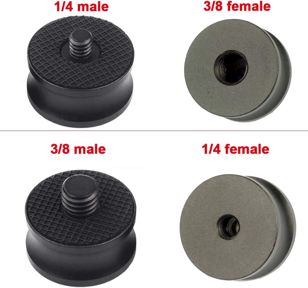 1/4" Male to 3/8" Female Camera Tripod Screw Converter Adapter for Tripod, Monopod, Ballhead Camera