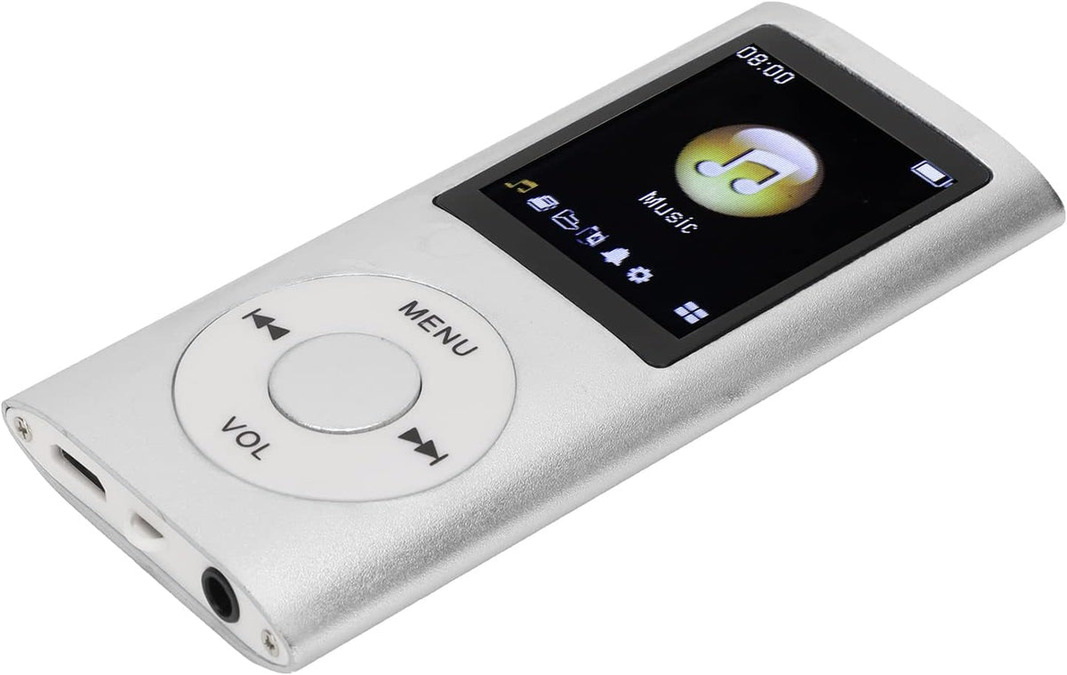 Akozon MP3 Player,MP3 1.8 Inch MP3 Player Stylish Multifunctional Lossless Sound Slim LCD Screen Portable Player
