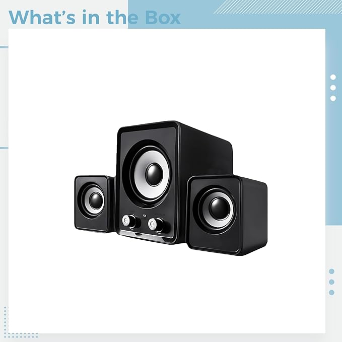 USB Computer Speaker with 360° Surround Sound Wired Subwoofer for Desktop Gaming Volume Control Black Ideal for Pc and Laptops