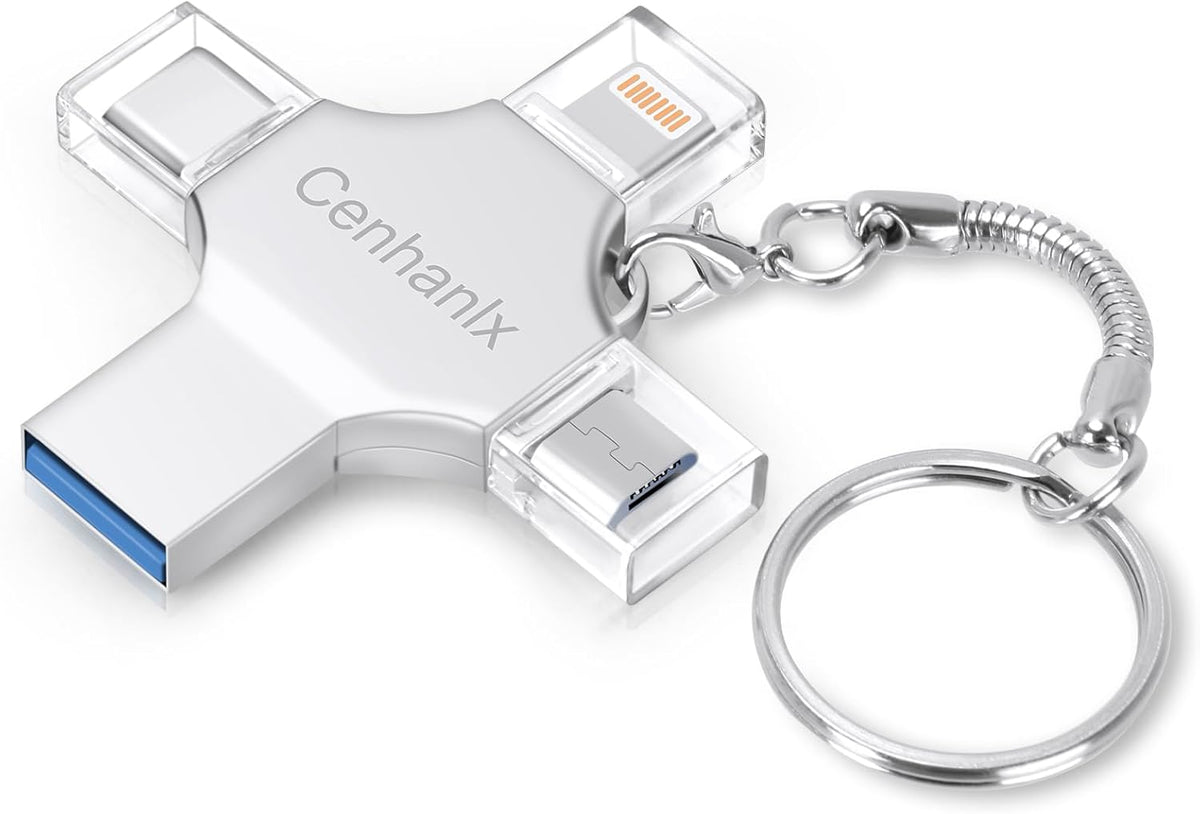 Photo Stick USB Flash Drive128GB Memory Stick Omni USB 3.0 High Speed Thumb Drives Portable Mini Storage Device External Storage for Smartphone/Laptop/PC/Android