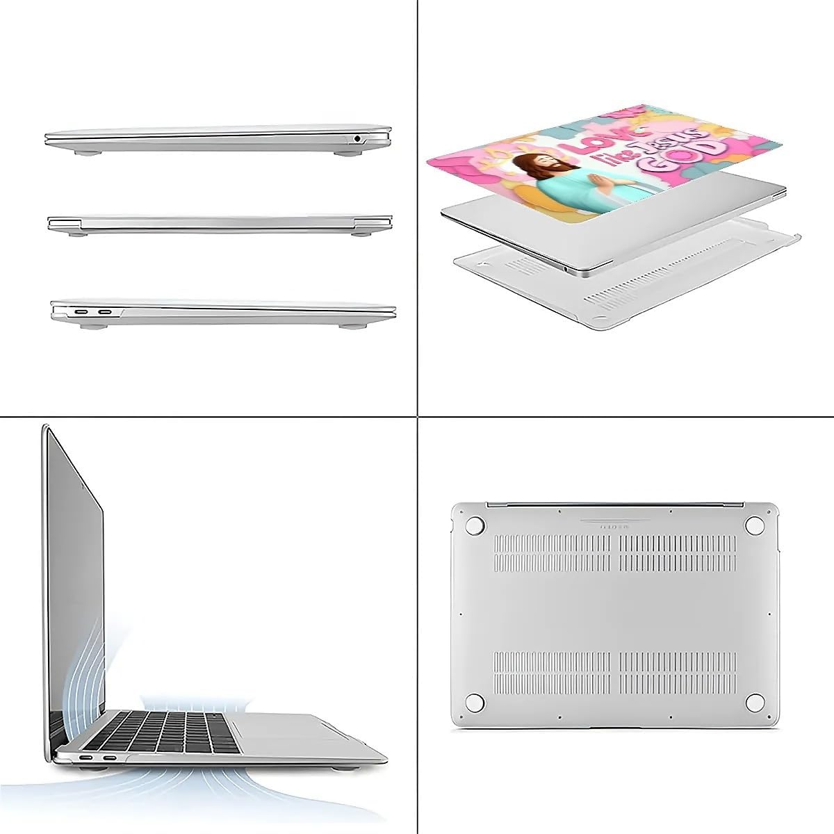 Compatible with MacBook Air 13.3 13.6 Inch Case 2022 2021 2020 2019 Plastic Hard Shell Case Cover,13.6 Air (A2681) M2 2022, Jesus