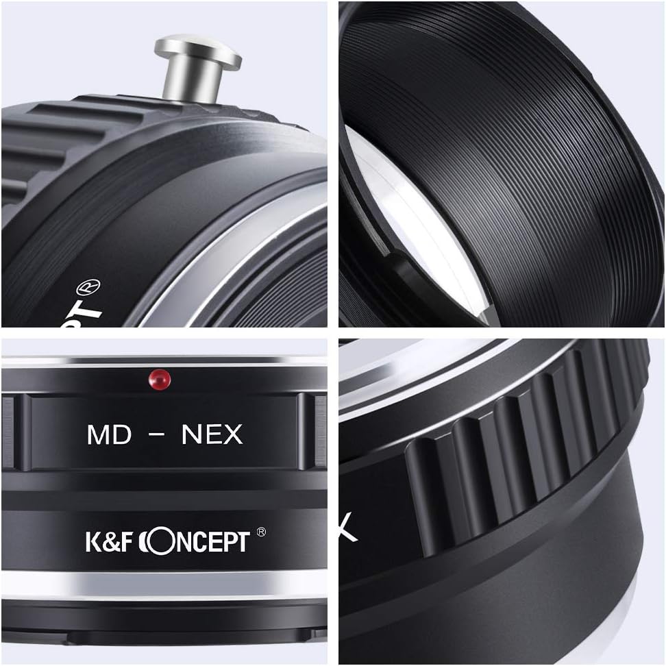 a6500 a6600 a6300 a6000 a7 K&F Concept Lens Mount Adapter Compatible with Minolta MD MC Lens to NEX E-Mount Camera,fits