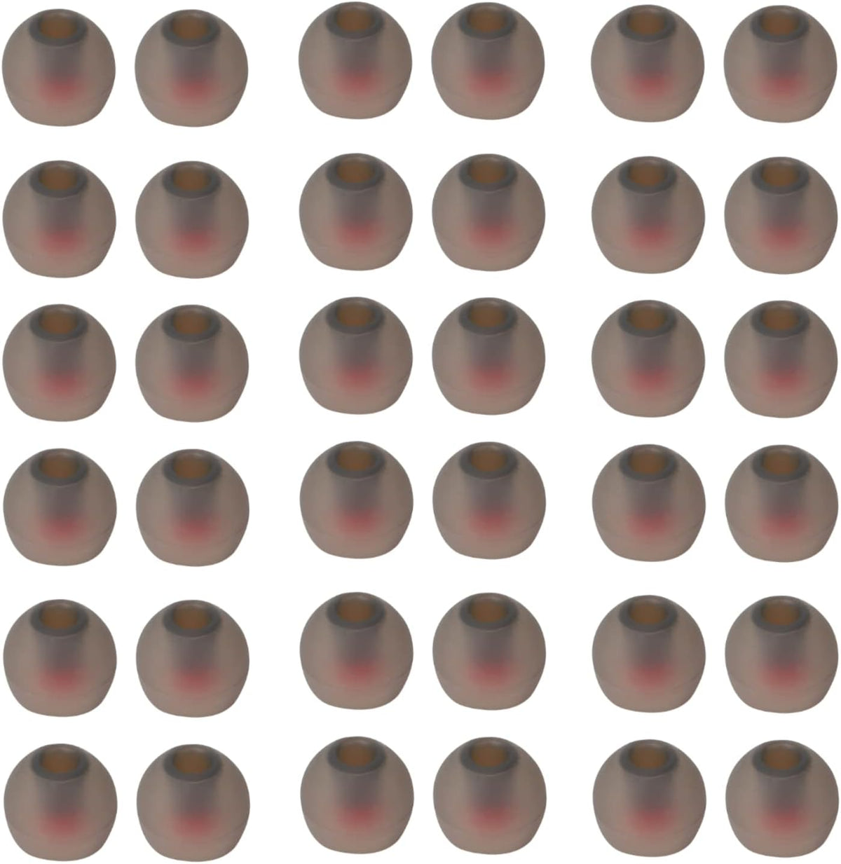36 Pieces Large Earbud Tips Soft and Comfortable Ear Bud Replacement Pieces Silicone Fit Most in-Ear Headphones，Inner Hole 3.8mm -5.5mm，Black and Red Replacement Earbuds Silicone Tips