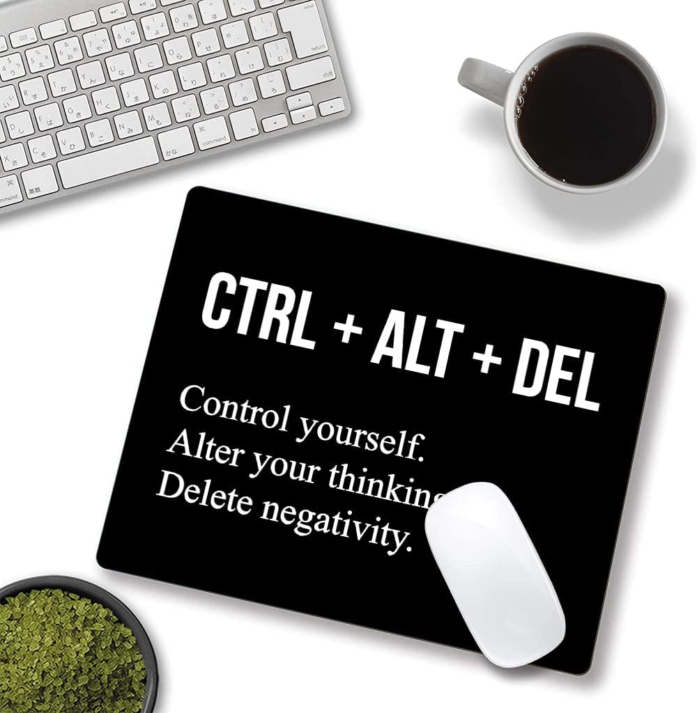 Hokafenle Mouse Pad, Motivational Mouse Pad Inspirational Quotes, Mouse Mat Square Waterproof Mouse Pads, Non-Slip Rubber Base MousePads for Office Laptop