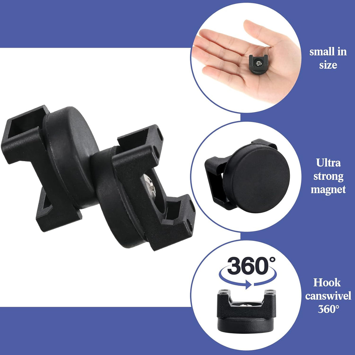 60 (22 mm) Yookeer Pieces Magnetic Zip Tie Mount Multipurpose Cable Holder Magnets Magnetic Wire Management Bases