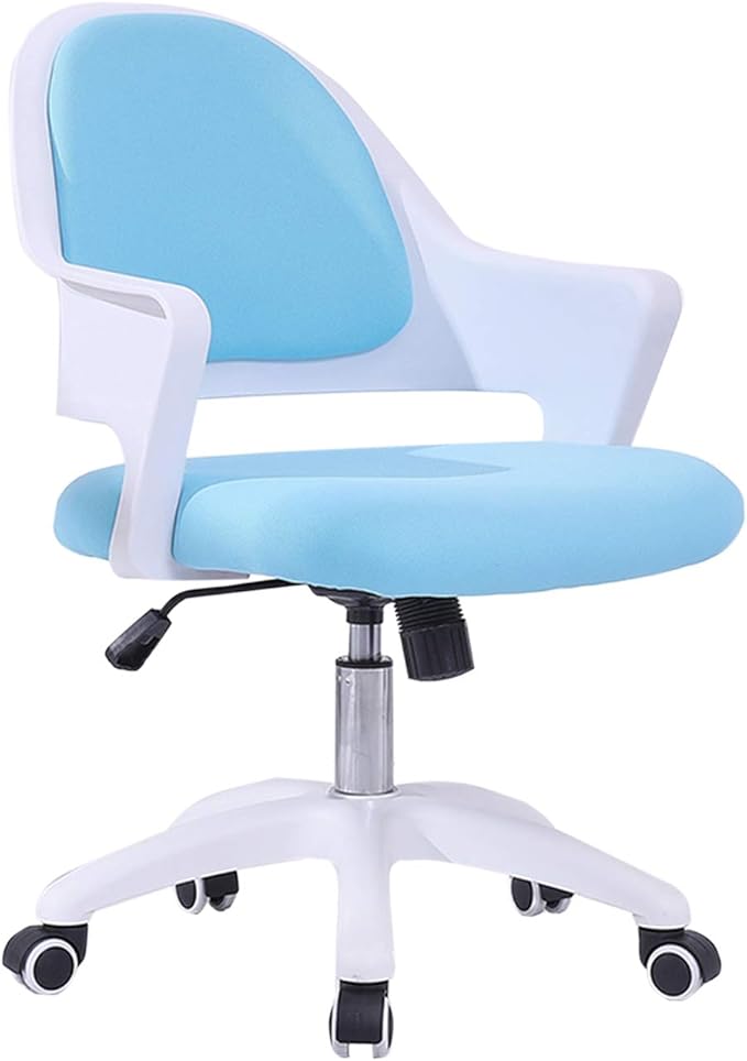 Mlaea Student Bedroom Gaming Chairs Executive Swivel Computer Chair with Backrest Dormitory Hotel Chair Rocking Function 59 * 58 * 84CM(Color:Blue)