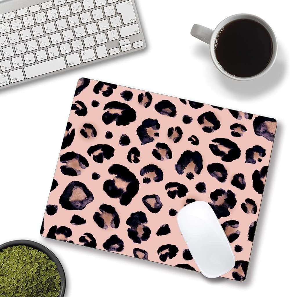 Mouse Pad, Premium-Textured Mouse Mat, Non-Slip Rubber Base Mousepad for Laptop, Computer & PC,9.5×7.9 in,Leopard