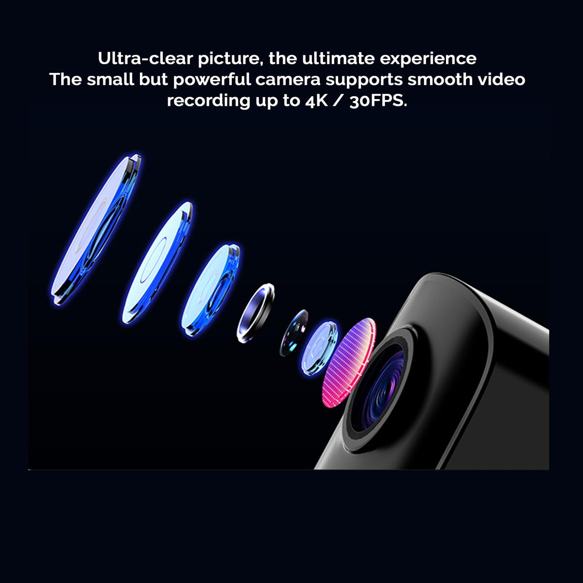 SJCAM C100 Plus Action Camera in Black with 4K Video, EIS Stabilization, and Audio Recording, Bundle Including: 64GB Micro SD Card, 50-in-1 Action