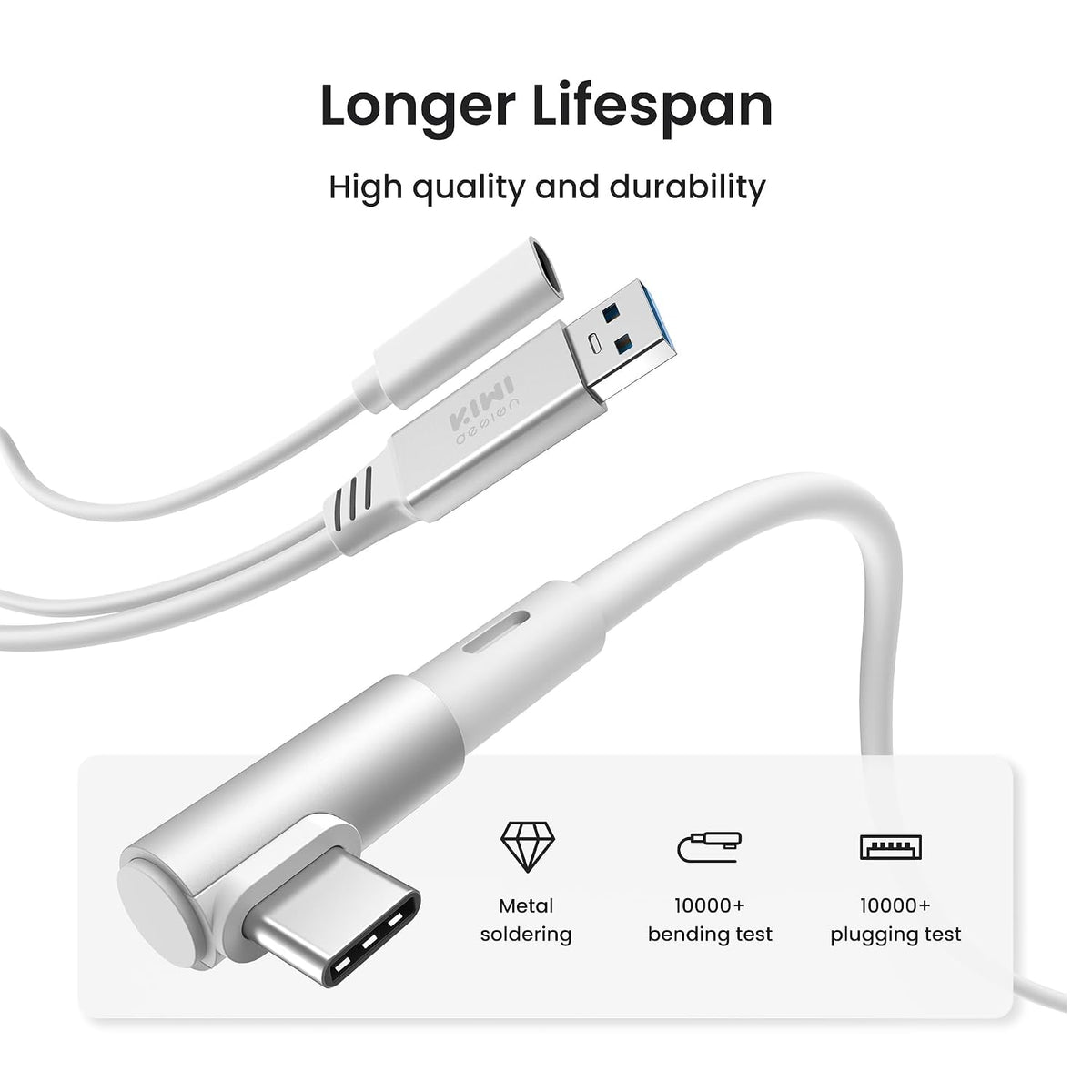 16FT 3S/3/2/Pro/Pico 4 3.0 5Gbps KIWI design Link Cable with Charging Compatible with Meta Quest Accessories