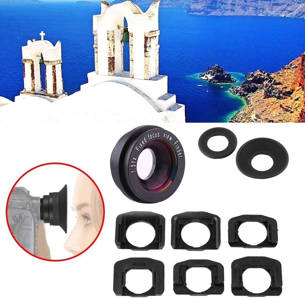 Hulex Supplies 1.5X 1.51X 6 Durable Fixed Focus Viewfinder Eyepiece Magnifier, DSLR Camera Eyecup, View Magnification
