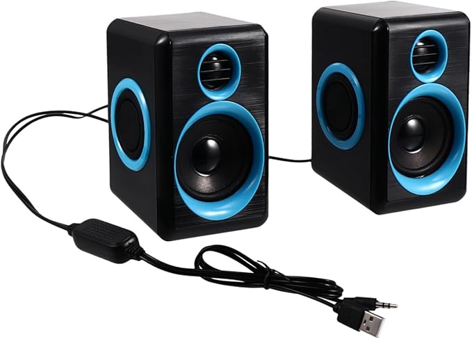 TEHAUX Mini Loudspeaker Box USB 2.0 Computer Speakers for Desktop Laptop Notebook Pc Compact Mini Speaker with Dc 5v Power Home Office Audio Accessories