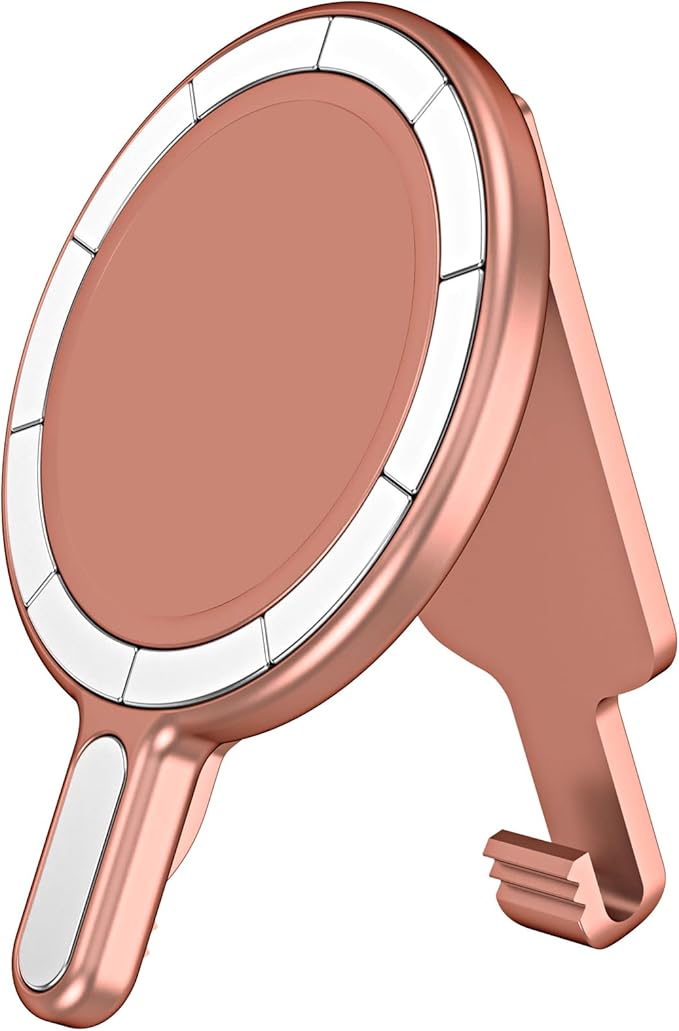 BAISRKE Magnetic Belt Clip Phone Holder, Strong Magnetic Waist Clip Compatible with Phone Cases, Portable & Versatile Accessory for Travel & Outdoor Use (Rose Gold)