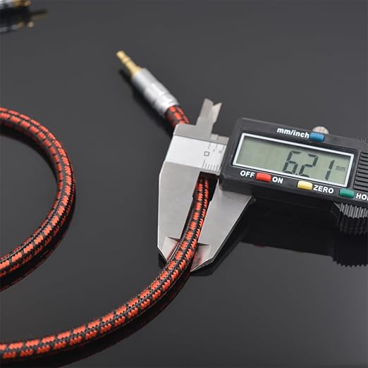 Primeda Audiophile High Purity Copper Aux Audio Cable 3.5mm Male to 3.5mm Male Audio Auxiliary Cord Gold-Plated Stereo HiFi Adapter Cable (Straight to Straight, 3.2ft/1m)