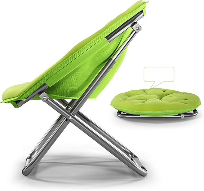 NaKeah Saucer Chair Foldable Oversized Lounge Chair Metal Frame Moon Chair for Bedroom Living Room Reading Gaming Room Soft Lazy ChairB