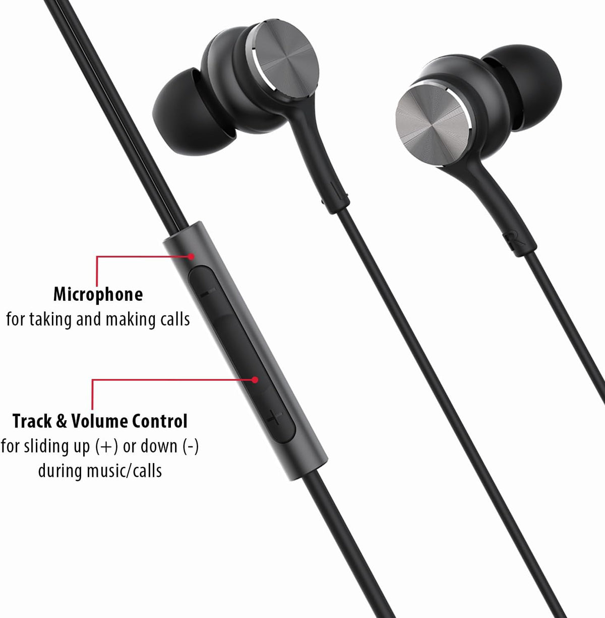 Immersive Chipset, 197299 Maxell USB-C Wired Earbuds with USB-A Adapter, Built-in Microphone with Volume and Track