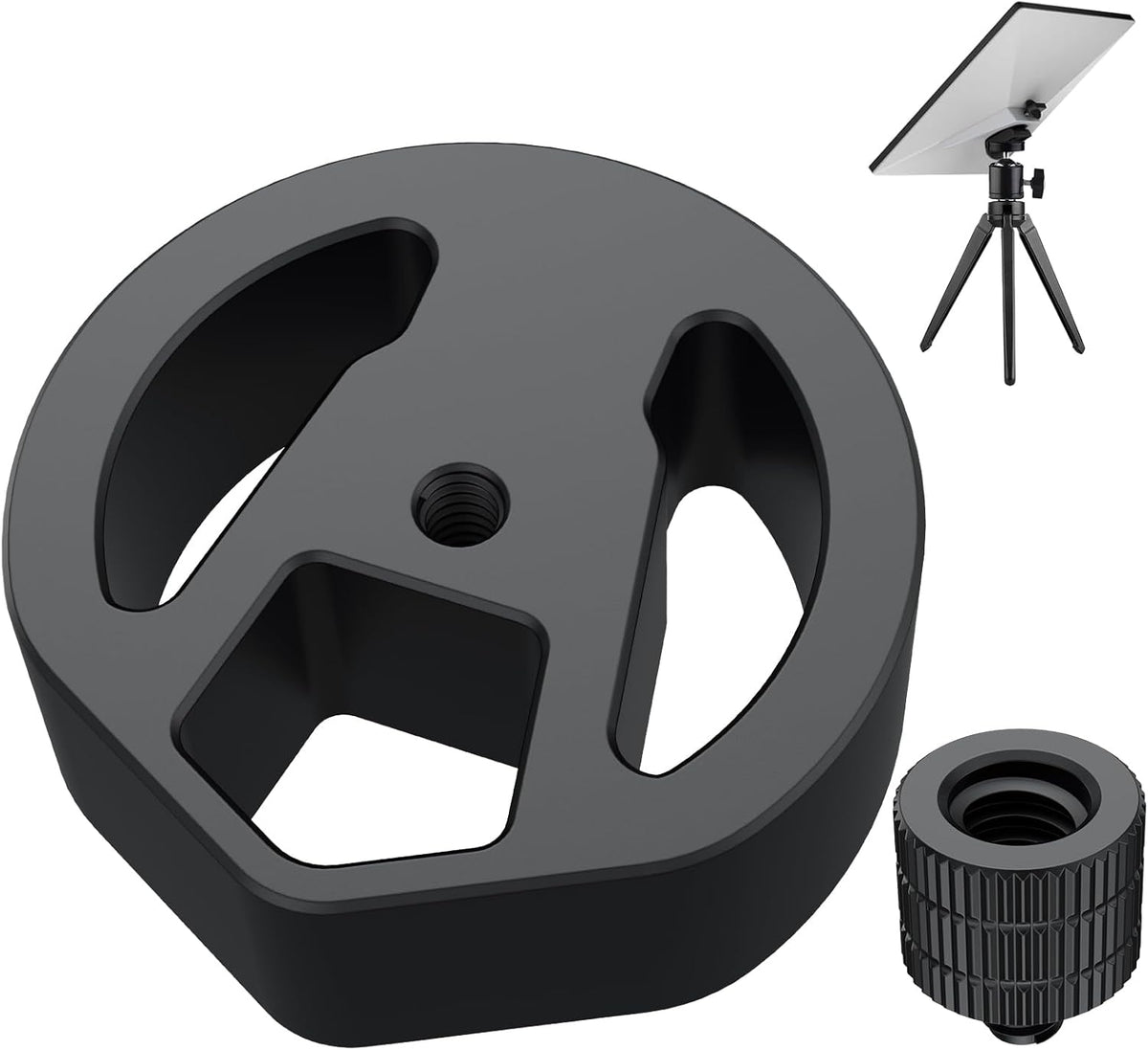 CAMWAY 1/4"-20 3/8"-16 Star-Link Mini Tripod Adapter - Aluminum Alloy Tripod Adapter and Threads, Star-Link Mini