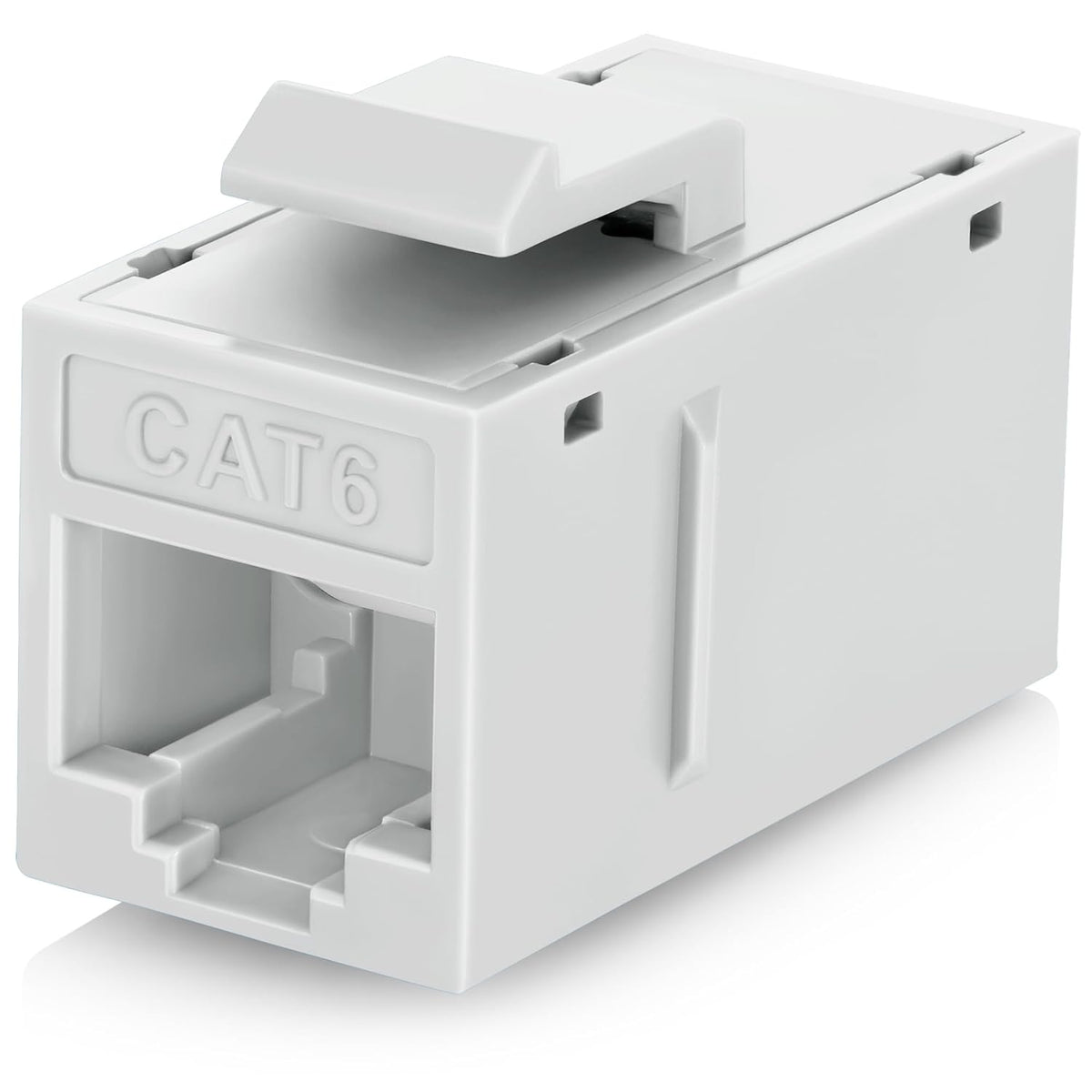 Everest RJ45 CAT6 Keystone Coupler in White (12-Pack) - RJ45 Coupler - Cat6 Keystone Jacks
