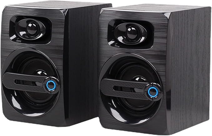 Mini Desktop Speaker for PC 2.0 Wired Compact PC Stereo Speakers 3.5mm Aux Portable Gaming Multimedia Speaker for Phone Laptop Desktop Tablet B