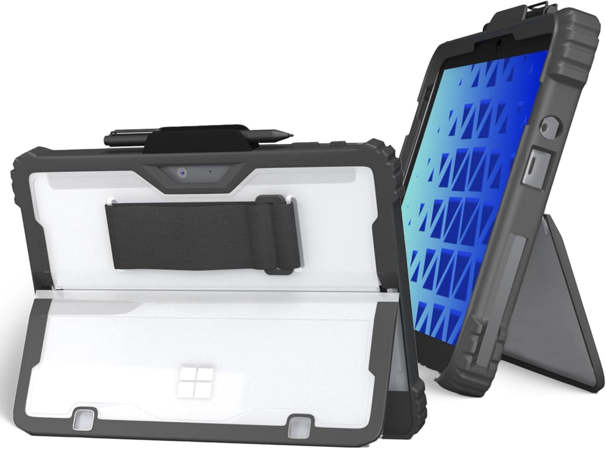 MAXCases Extreme Shell Microsoft Surface Pro 9/10/11 Case, 13" Black - Rugged, Custom-Fit Protective Cover for Microsoft Surface Pro Case with Stylus Holder - Shockproof & Durable Tablet Cover