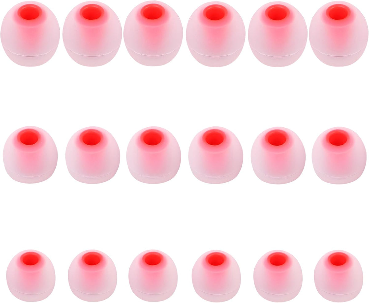 Silicone Earbud Tips - Fit Most In-Ear Earbuds (Inner Hole 3.8mm -5.1mm) - 9 Pairs S M L