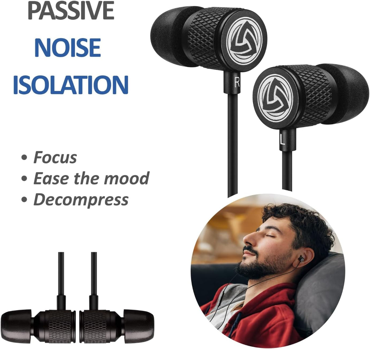 LUDOS Ultra USB C Headphones for iPhone 16 15 Pro Max Plus iPad Pro, 5 Years Warranty, Magnetic USB-C Earbuds for Samsung Galaxy S24 S23 Ultra S22 S21 FE S20 A55 A54 A53, USB Type C Earphones - Black