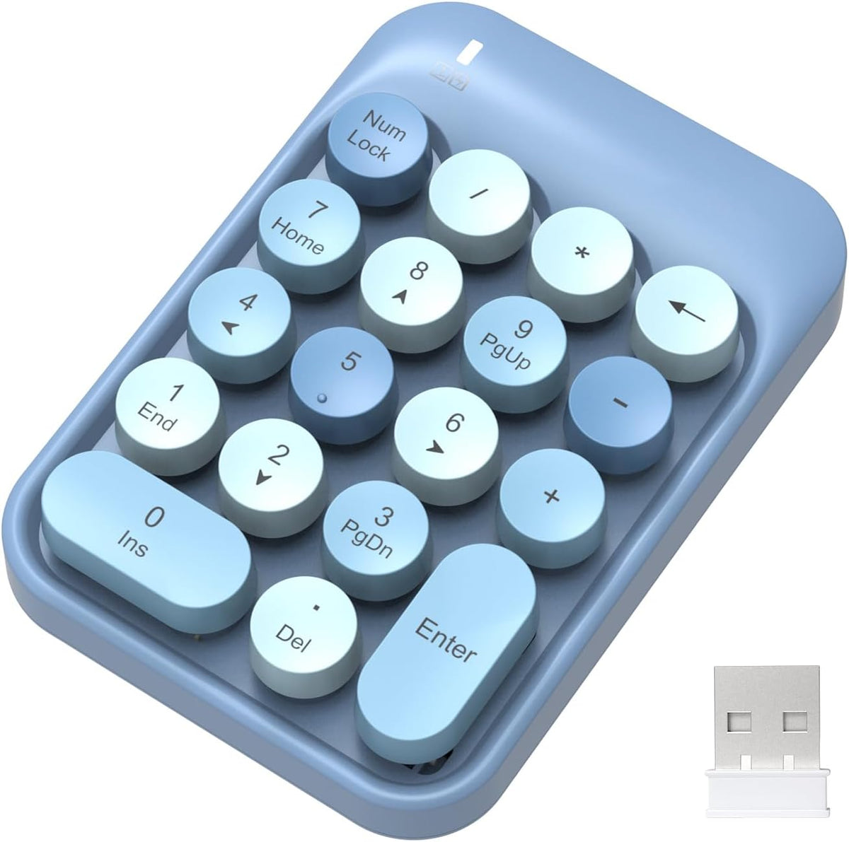 FELICON 18 2.4G Accounting Wireless Numeric Keypad Keys with Mini Portable Silent Number Pad USB Receiver Financial