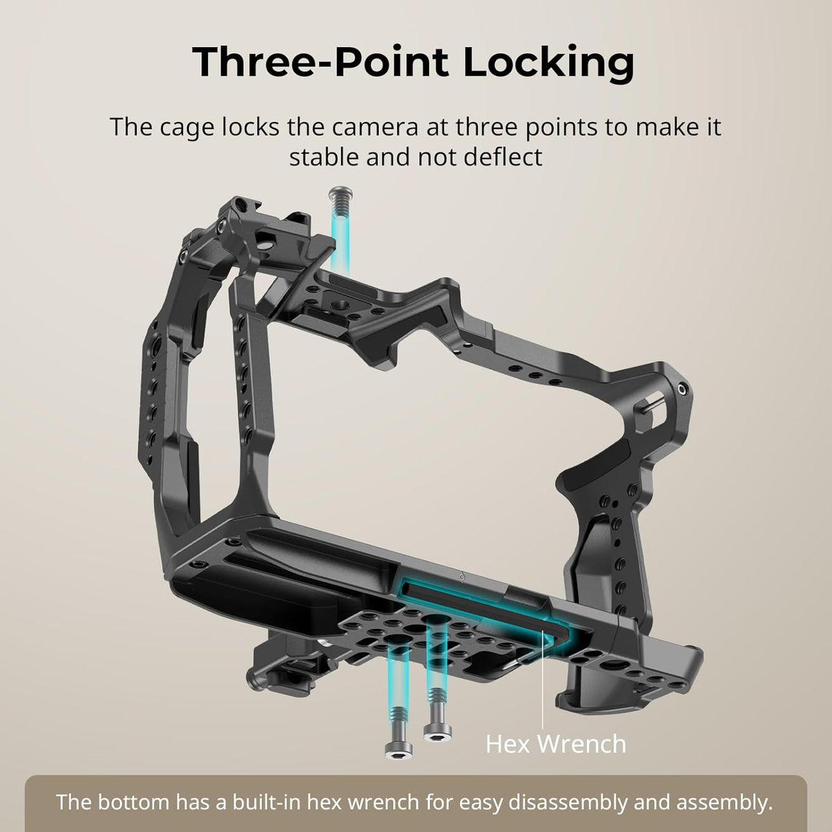 SmallRig Cage for Blackmagic Design Cinema 6K, Only for BMCC 6K, Full/Half Cage Included Lens Mount Converter Support, Anti-Deflection, Anti-Scratch, Full Access Design - 4785