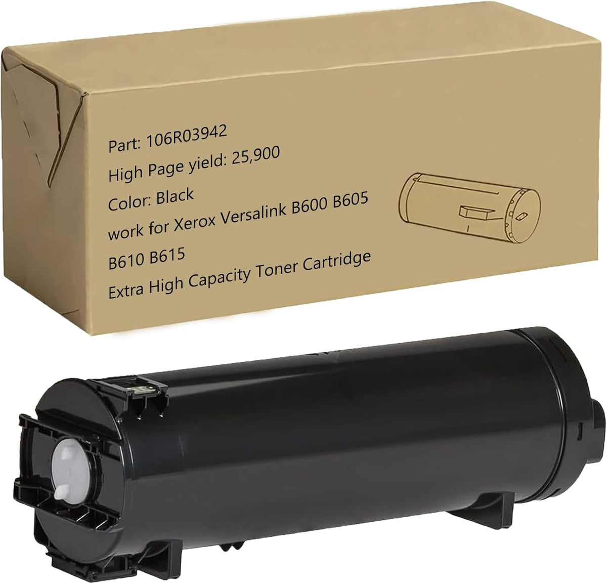 Versalink B600 B610 Toner Cartridge,106R03944 Replacement Compatible for Xerox B605 B615 Printers, Extra High Capacity Up to 46,700 Pages (1 Black )