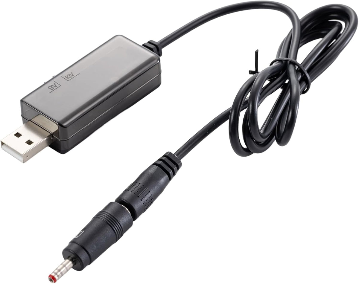 hiBCTR 6 Packs 5V 9V/12V, 5.5x2.1mm/3.5x1.35mm, 18W USB Boost Converter Cable, DC to USB Power Adapter, Voltage Boost