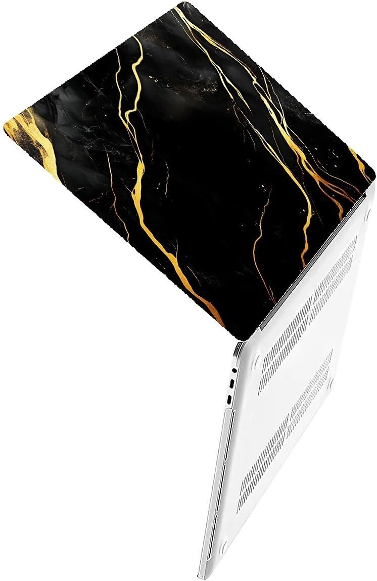 Compatible with MacBook Air 13.3 13.6 Inch Case 2022 2021 2020 2019 Plastic Hard Shell Case Cover,13.6 Air (A2681) M2 2022, Black Marble
