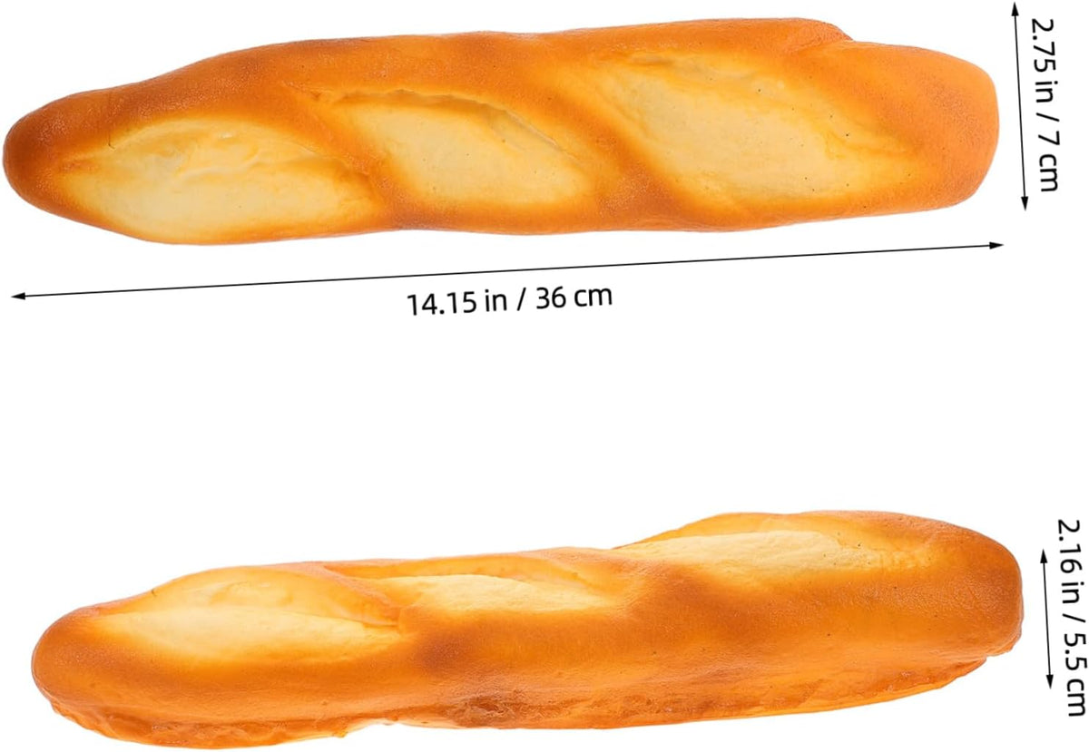 Cabilock Realistic Baguette Bread Model for Bakery Decoration Photography Props and Teaching Tools Faux Food Display