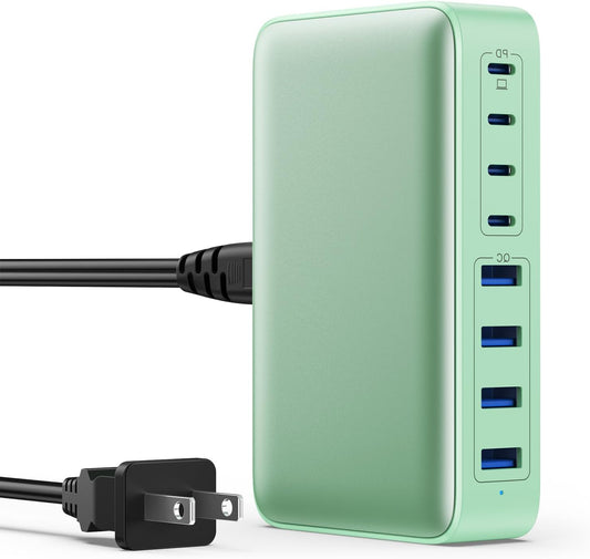 USB C Charger 200W USB C Charger Block,Upgraded GaN III 8-Port Fast Charging Station Hub,PD 65W Laptop Charging Adapter Compatible with MacBook Pro/Air,DELL,Steam Deck,iPhone 16/15/14,Galaxy S23/22