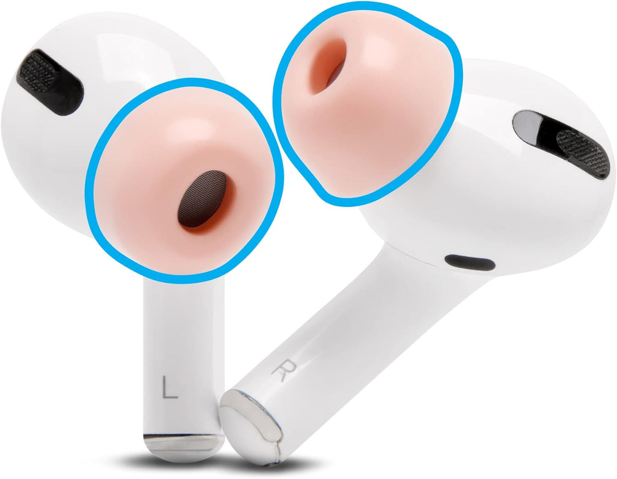 WC TipZ - Upgraded Memory Foam Ear Tips for Airpods Pro Made by Wicked Cushions | Improved Comfort, Tighter Seal, Better Foam Rebound Time | Fits Perfectly in Charging Case | Perfect Pink