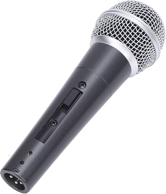 Wired Dynamic Microphone Set Moving Coil Dynamic Cardioid Handheld Microphone Enhanced Sound Quality with Low Latency Recording Stable for Active Speakers Mixers Am (Black)